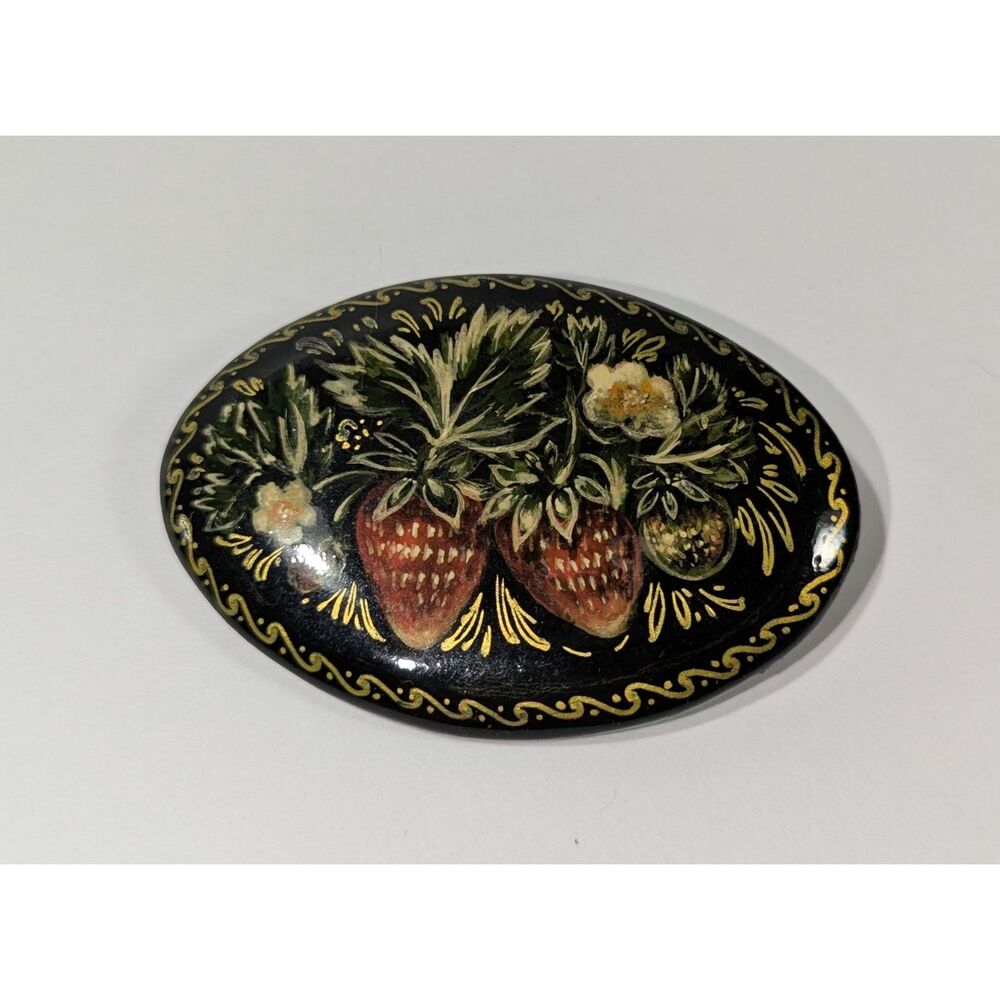 Russian Strawberry Brooch